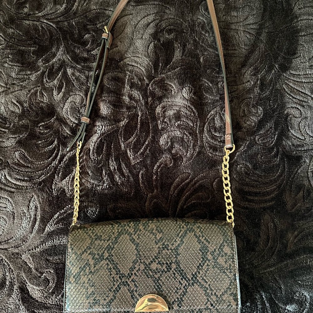 a new day Black and Gold Crossbody Bag
